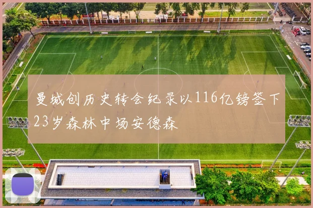 曼城创历史转会纪录以116亿镑签下23岁森林中场安德森